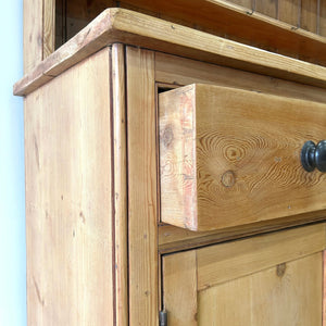 A Large Rustic Pine Welsh Dresser or Cupboard