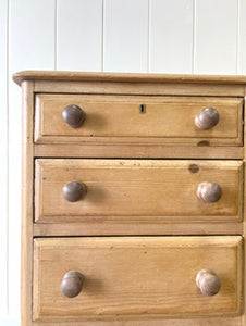 A Light Pine Antique English Sideboard c1890