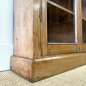 A 19th Century English Pine Small Glazed Bookcase