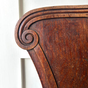 A Pair of Scottish William IV Oak Carved Hall Chairs