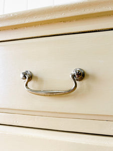 An Antique English Yellow Painted Pine Chest of Drawers Dresser c1890