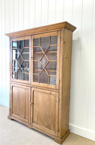 A 19th Century English Pine Bookcase Cabinet or Hutch