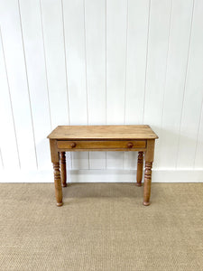 A Low English Country Pine Console Table