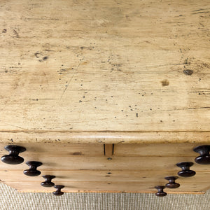 A 19th Century English Pine Chest of Drawers/Dresser with Tulip Feet