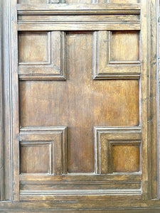 An Antique English William III Oak Clothes Cupboard