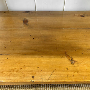 An English Country Pine Galleried Washstand or Console Table