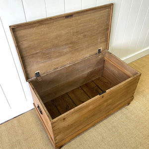 An English Pine Blanket Box or Toy Box Coffee Table c1890