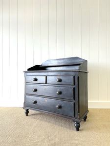 An Ebonized English Pine Chest of Drawers Dresser c1890