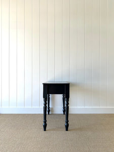 An Ebonized English Country Pine Console Table