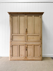 A Large 19th Century English Pine Housekeeper's  Cupboard