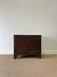 Antique English Early 19th Century Oak Chest of Drawers c1810 with Brushing Slide