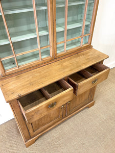 A 19th Century English Pine Bookcase Cabinet or Hutch