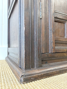 An Antique English William III Oak Clothes Cupboard