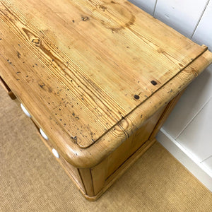 An English Country 7 Drawer Pine Buffet or Sideboard