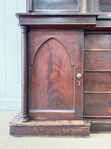 A Scottish Mahogany Breakfront Library or Dining Room Cabinet c1840