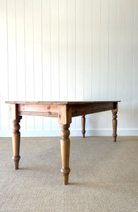 An Antique English Country Pine 6ft Dining Table