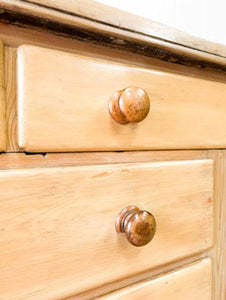 An Antique English Pine Sideboard