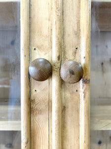 A 19th Century English Pine Bookcase Cabinet or Hutch