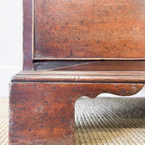 A English Georgian Chest of Drawers with Swan Neck Hardware