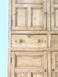 A Very Good Early 19th Century Irish Pine Linen Press Cupboard