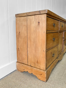 An English Country Pine Sideboard Buffet c1860