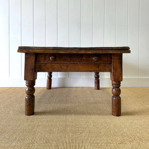 An Antique Rustic English Country Pine Coffee Table