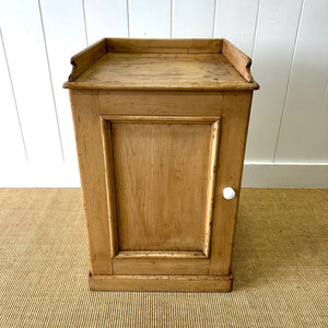 A Charming Pine Nightstand c1890 with Porcelain Knob