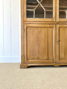 A 19th Century English Pine Bookcase Cabinet or Hutch