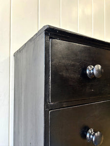 An Ebonized English Pine Chest of Drawers Dresser c1890