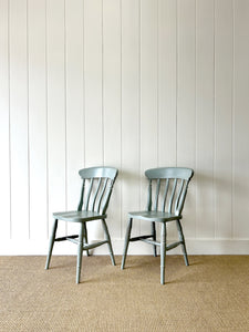 A Vintage Set of 4 Slat Back Chairs