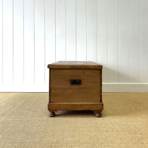 An English Pine Blanket Box or Toy Box Coffee Table c1890