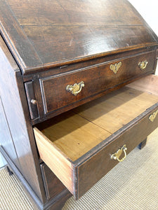 A Beautiful English Oak Drop Front Desk c1770