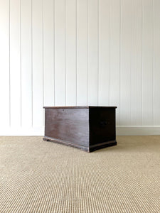 An English Blanket Box or Coffee Table With Iron Handles c1890