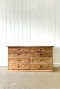 A 19th Century English Bank of Drawers or Sideboard