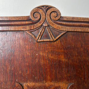 A Pair of Scottish William IV Oak Carved Hall Chairs