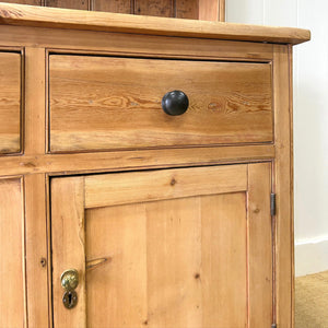 A Large Rustic Pine Welsh Dresser or Cupboard