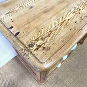 An English Country 7 Drawer Pine Buffet or Sideboard