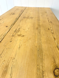 An Antique English Country Pine 7ft Dining Table