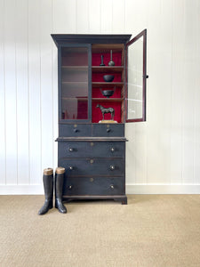 An Early 19th Century Tall but Narrow Ebonized English Bookcase