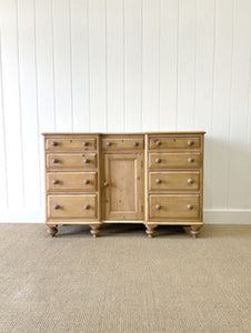 A Light Pine Antique English Sideboard c1890