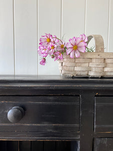 An Ebonzied English Country Pine Buffet Sideboard with "Dog Kennel" center c1860