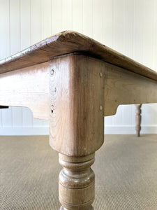 A Large Antique 8 ft English Pine Farmhouse Table