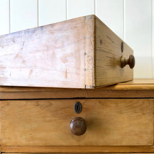 A 19th Century English Pine Chest of Drawers/Dresser with Tulip Feet