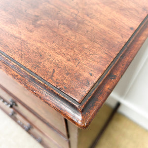 A English Georgian Chest of Drawers with Swan Neck Hardware