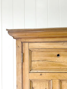 A Very Good Early 19th Century Irish Pine Linen Press Cupboard