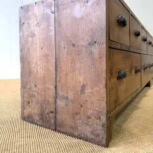 A Large Antique English Bank of Drawers Sideboard or Server c1890