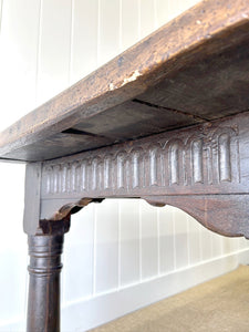 An Antique 18th Century English Country Oak 6ft Refectory Style Table