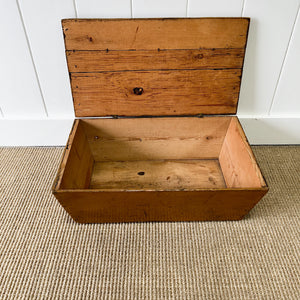 A Small Painted Antique Pine Box