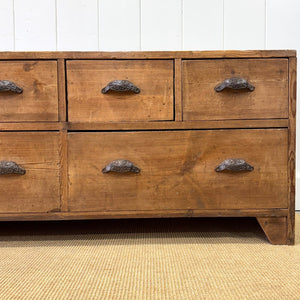 A Large Antique English Bank of Drawers Sideboard or Server c1890