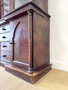 A Scottish Mahogany Breakfront Library or Dining Room Cabinet c1840